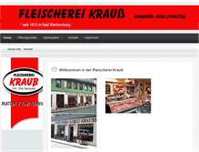 Tablet Screenshot of fleischerei-krauss.de